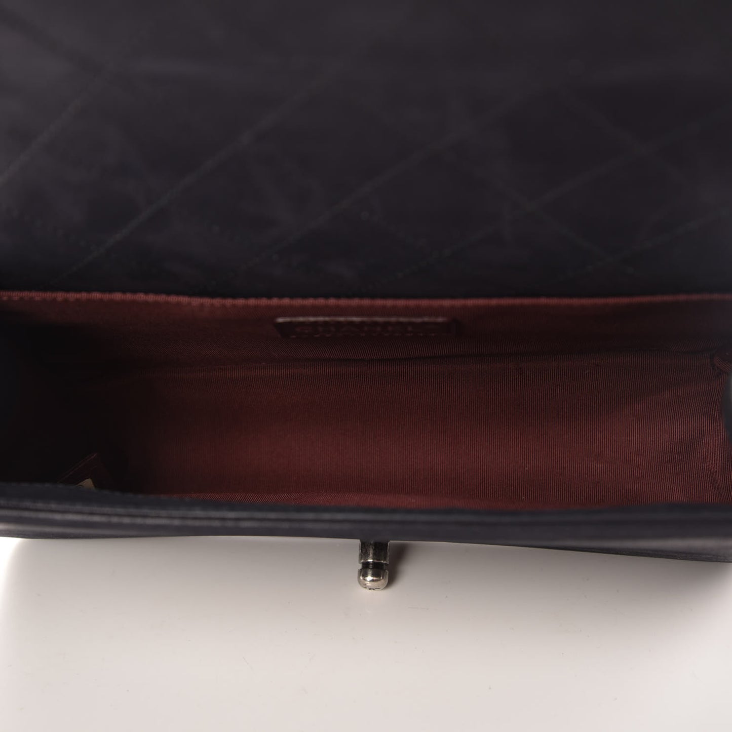Shearling Iridescent Calfskin Medium Boy Flap Navy