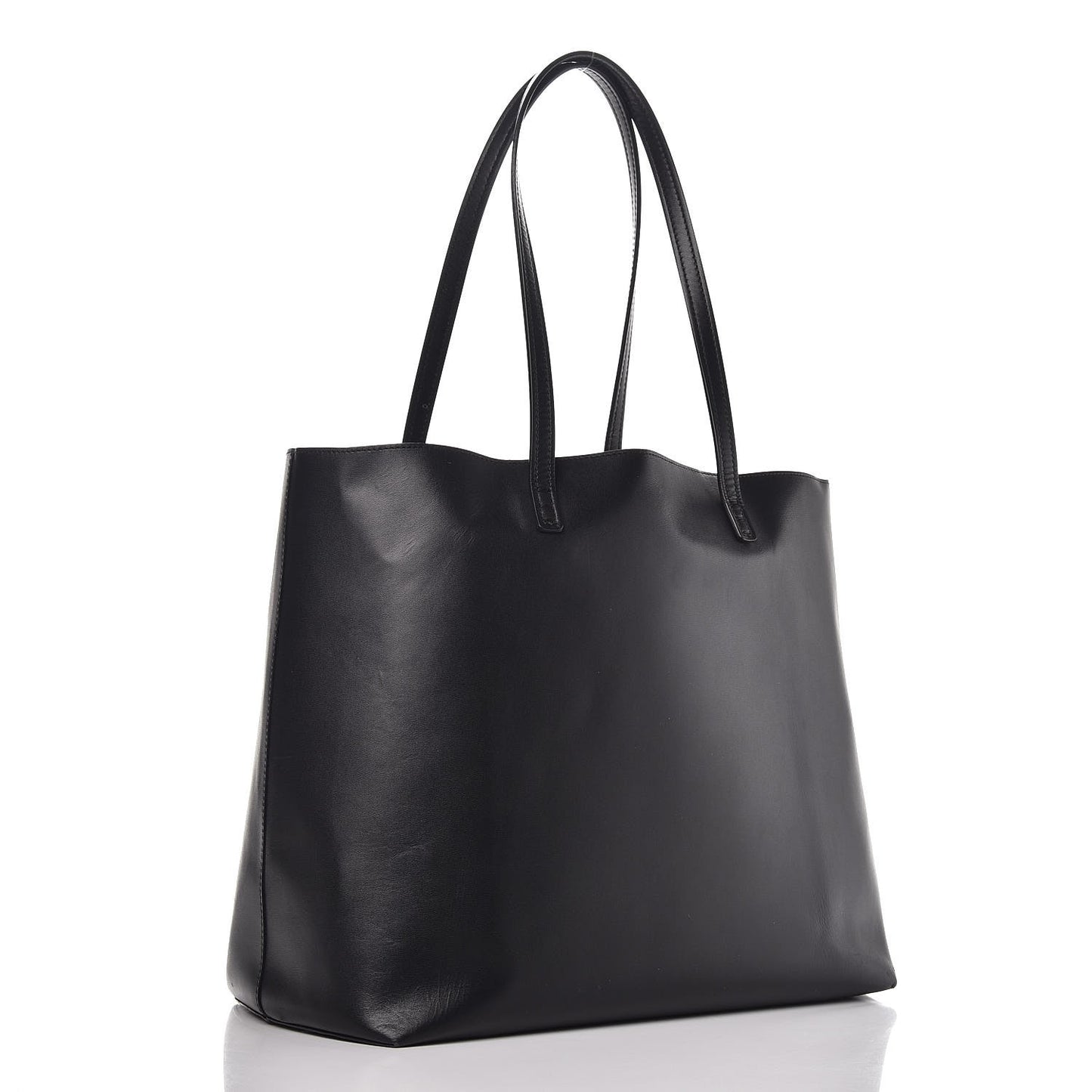 Vitello Ginevra Elaphe Monster Eyes Shopping Tote Black Naturale