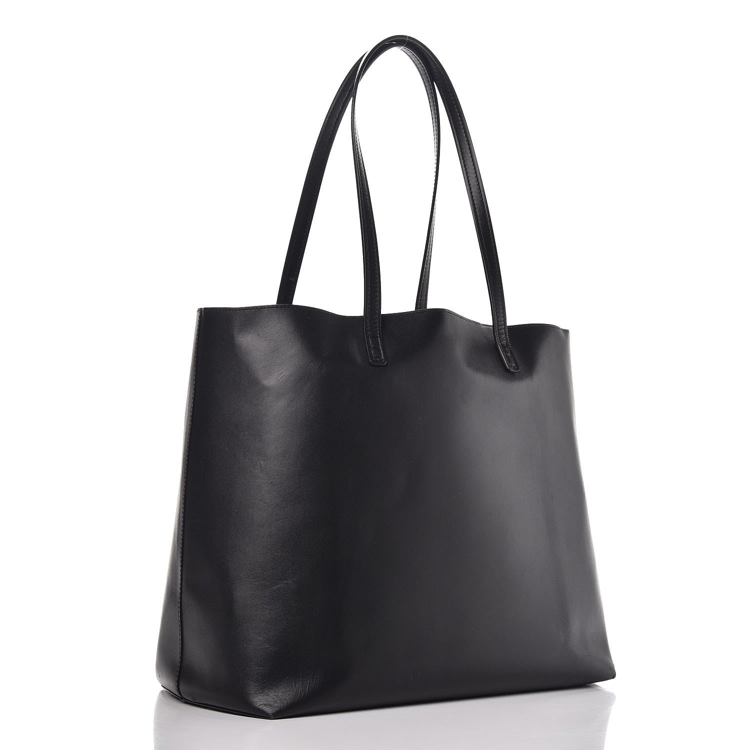 Fendi Vitello Ginevra Elaphe Monster Eyes Shopping Tote Black Naturale 3 of 12