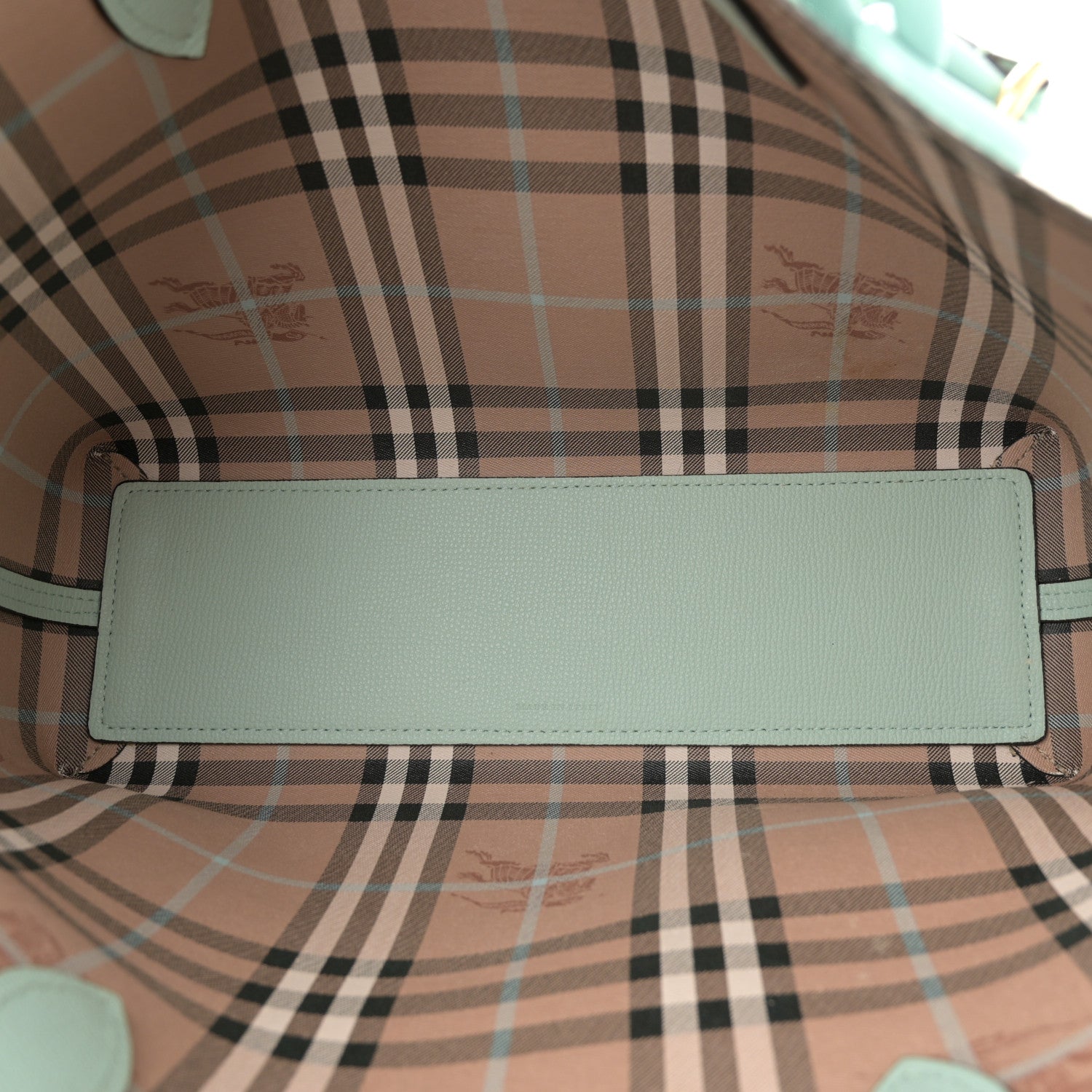 Burberry Calfskin Haymarket Check Small Reversible Tote Pale Opal 5 of 12