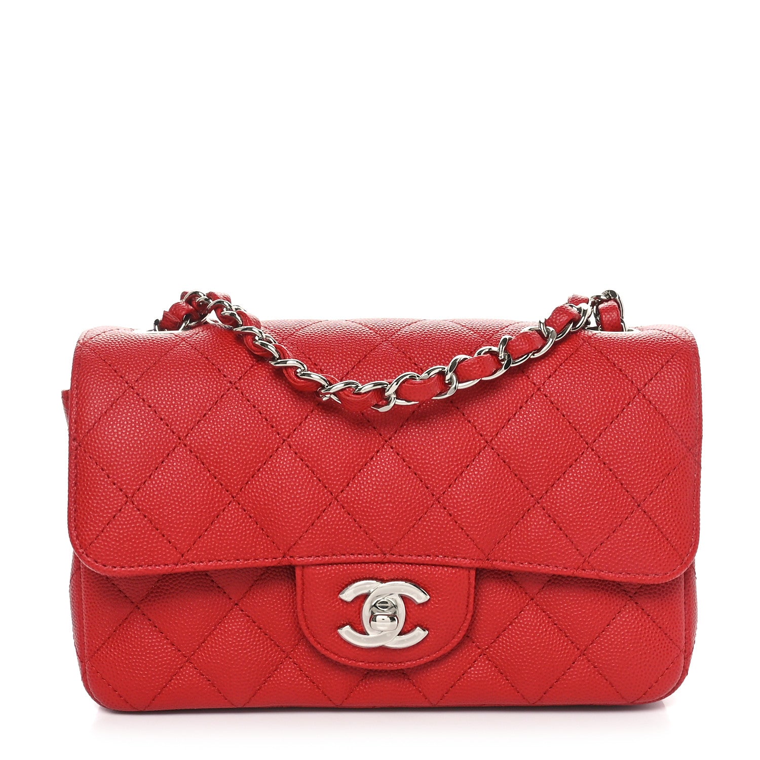 Chanel Caviar Quilted Mini Rectangular Flap Red 1 of 11