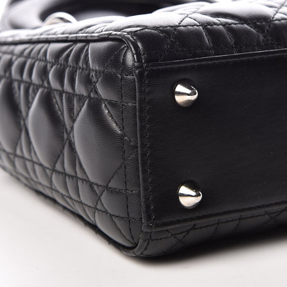 Christian Dior Lambskin Cannage Small Lucky Badges My Lady Dior Black 9 of 10