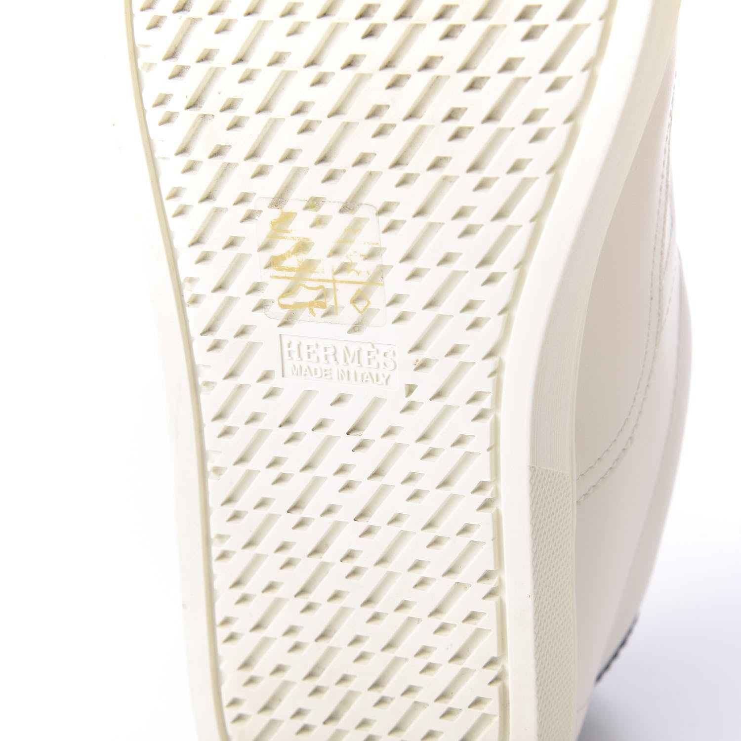 Hermes Calfskin Quicker Sneakers 41 White Black 9 of 10