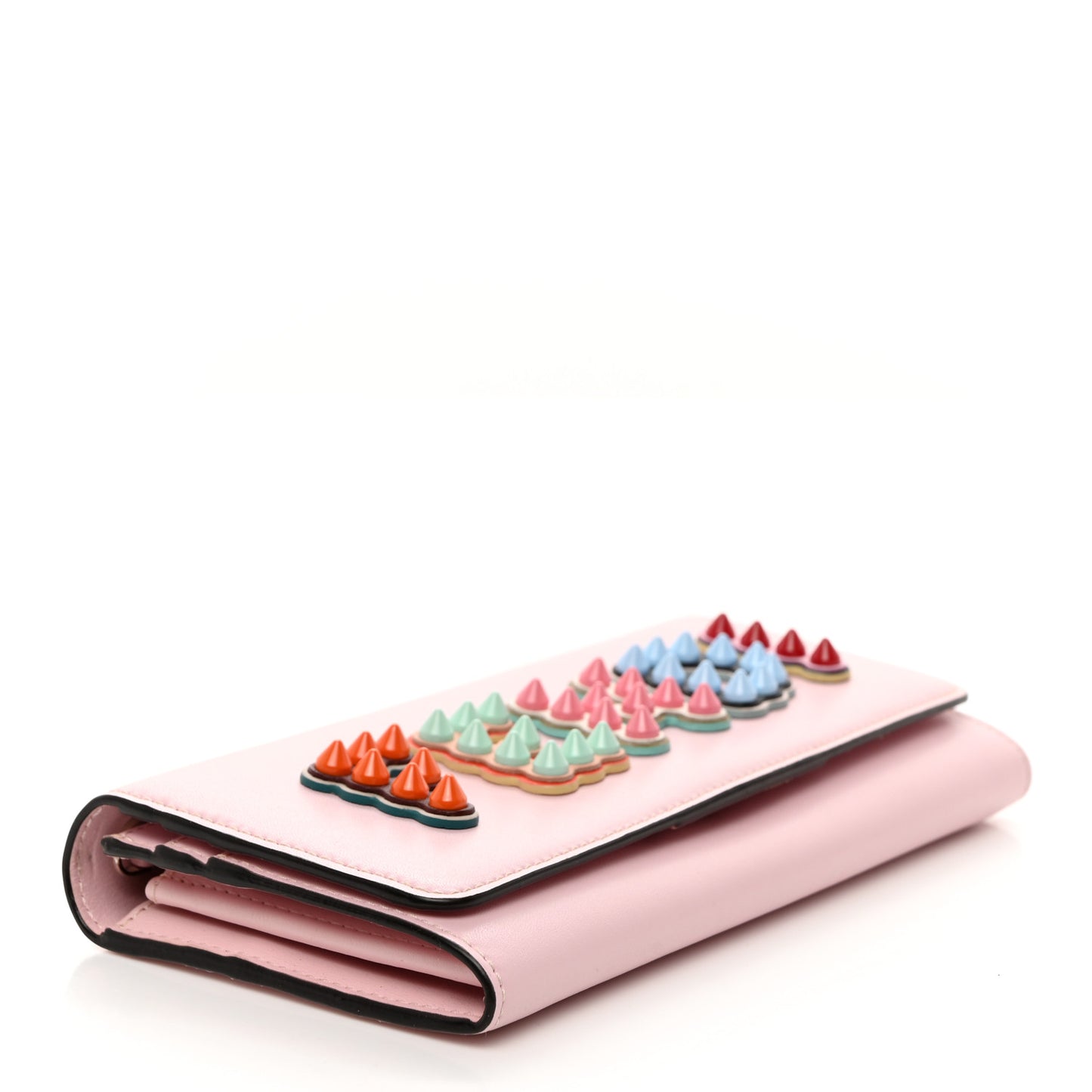 Vitello Liberty Fun Fair Studded Continental Wallet On Chain Peonia Multicolor