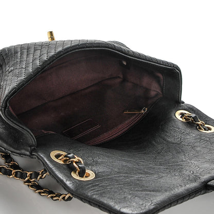 Chanel Wrinkled Lambskin Chevron Quilted Small Flap Black 5 of 7