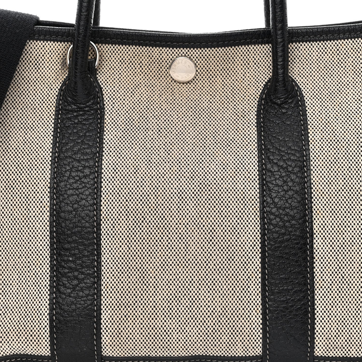 Hermes Twill D H Negonda Garden Party 30 TPM Ecru Black 8 of 10