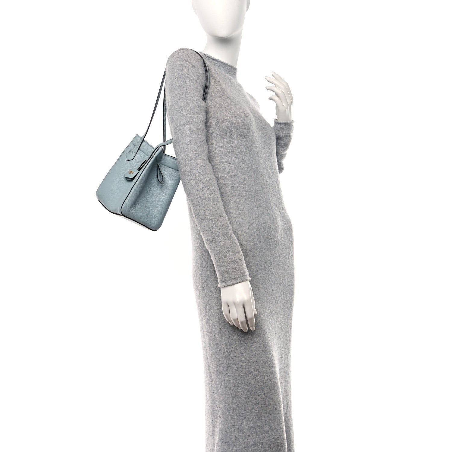 Fendi Vitello Cher Grace Mini Fendi Origami Light Blue 2 of 11