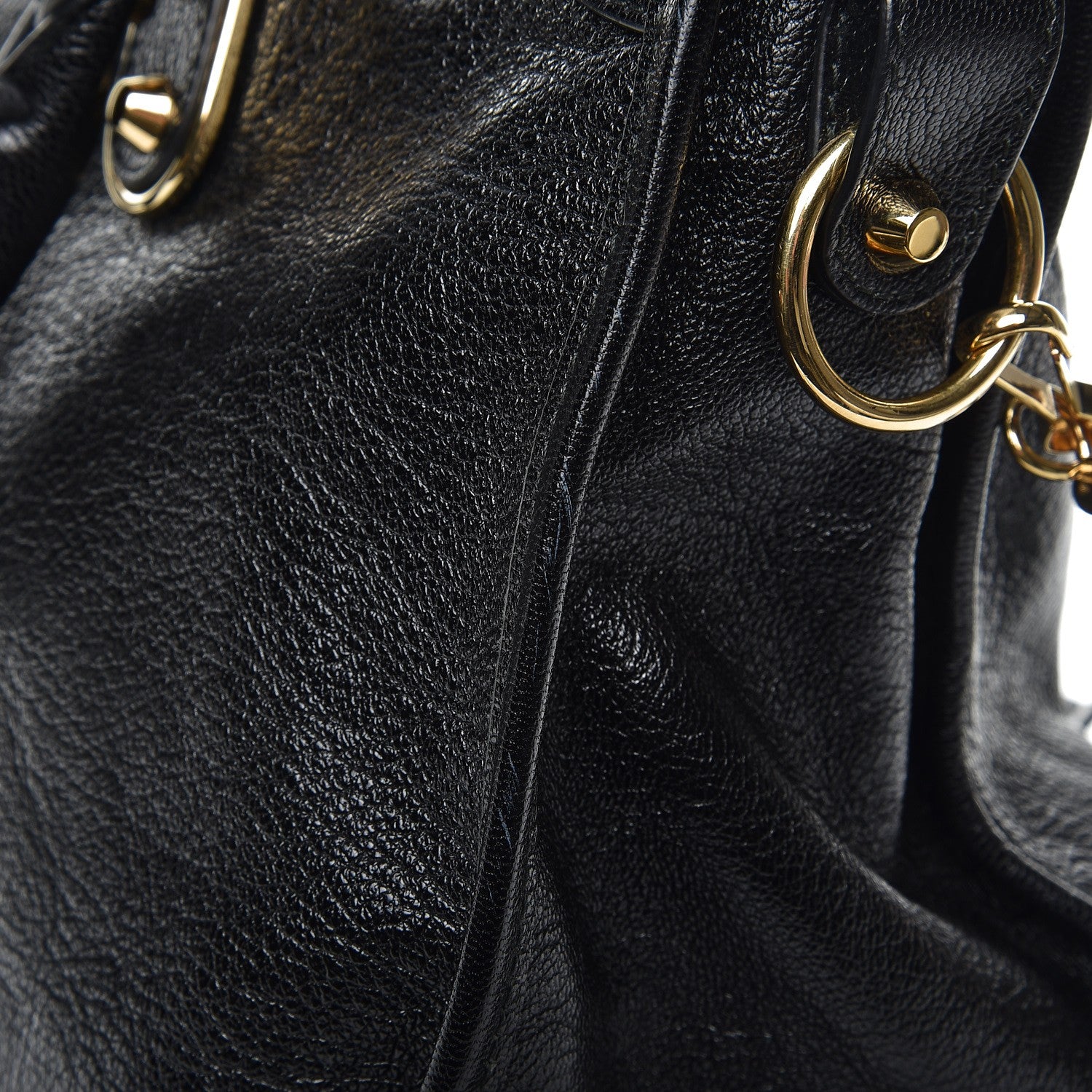 Balenciaga Chevre Gold Metallic Edge Hardware City Black 12 of 12
