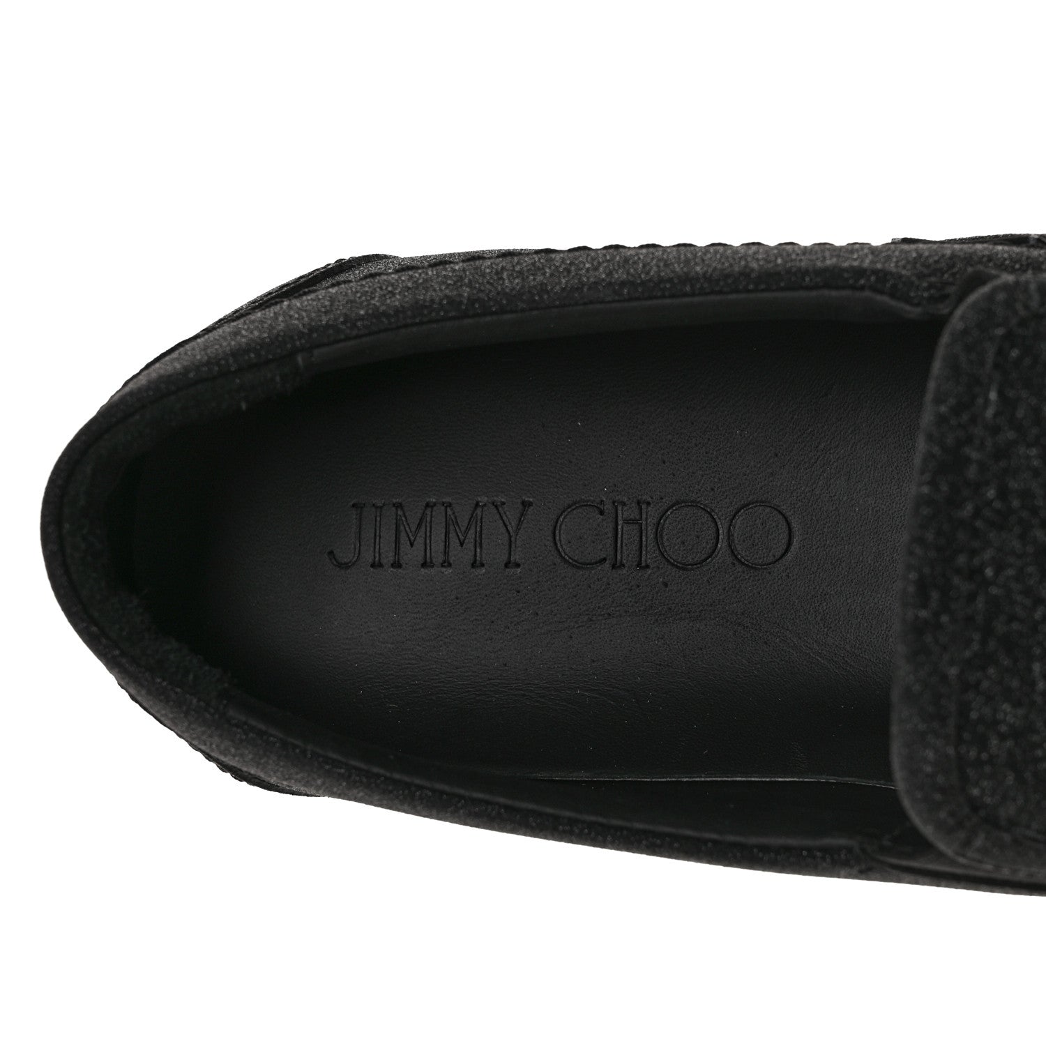 Jimmy Choo Fine Glitter Suede Mens Grove Sneakers 42 Black 7 of 8