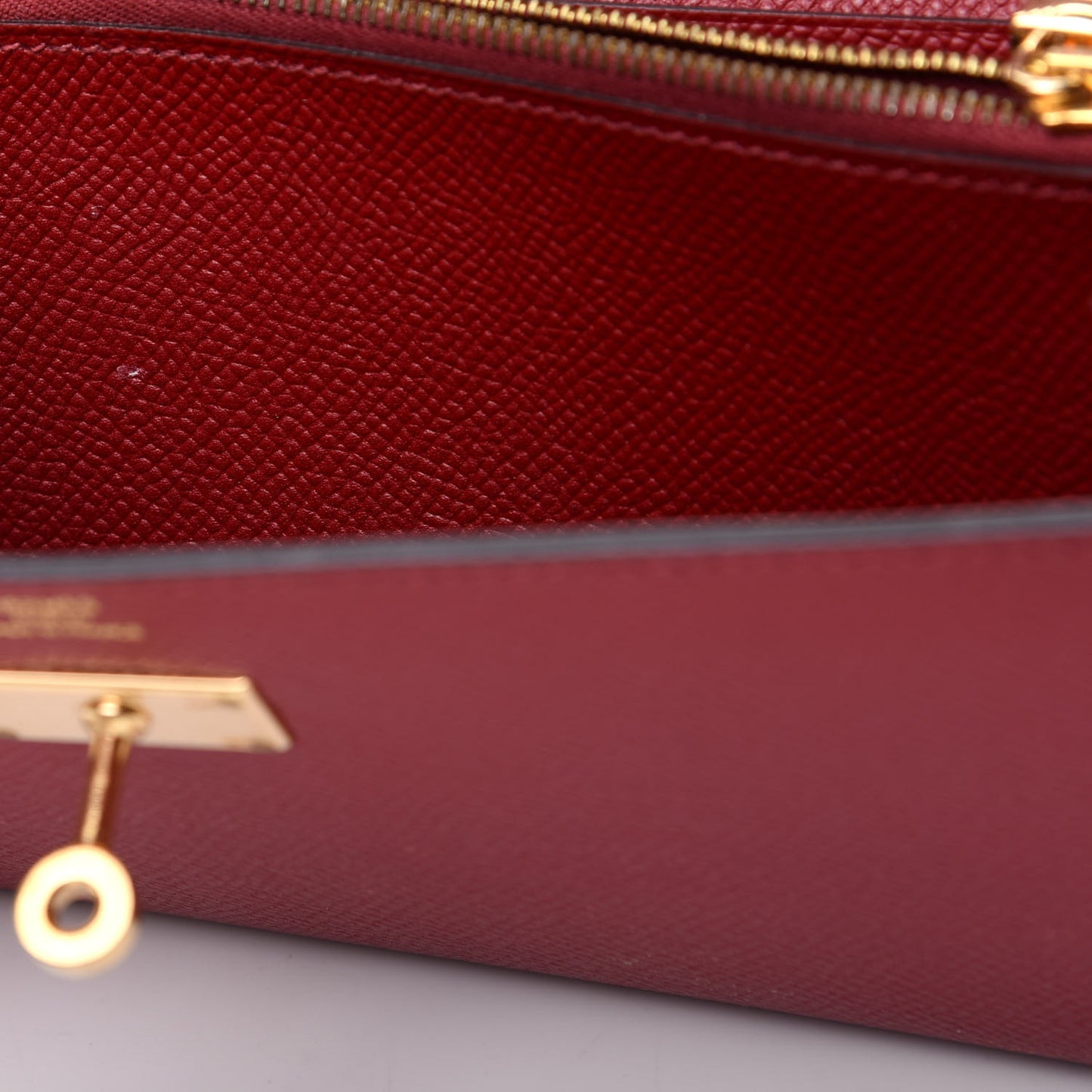 Epsom Kelly Longue Wallet Rouge Grenat