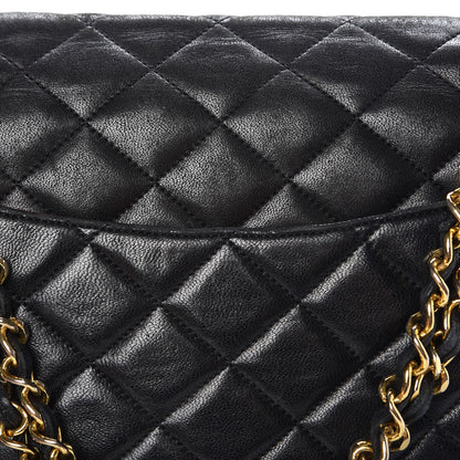 Chanel Lambskin Quilted Medium Double Flap Black 10 of 13