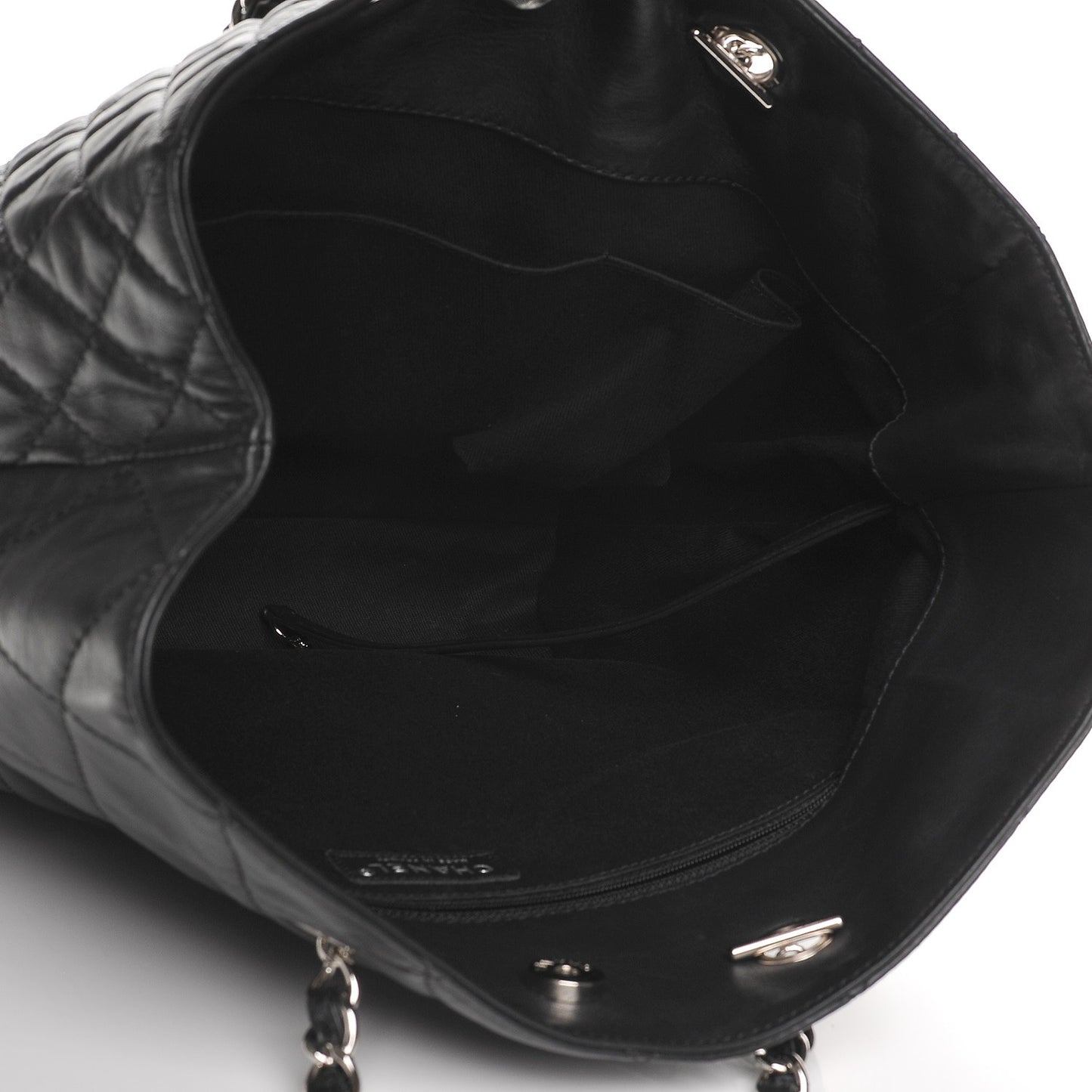 Calfskin Quilted In The Business North South Tote Black