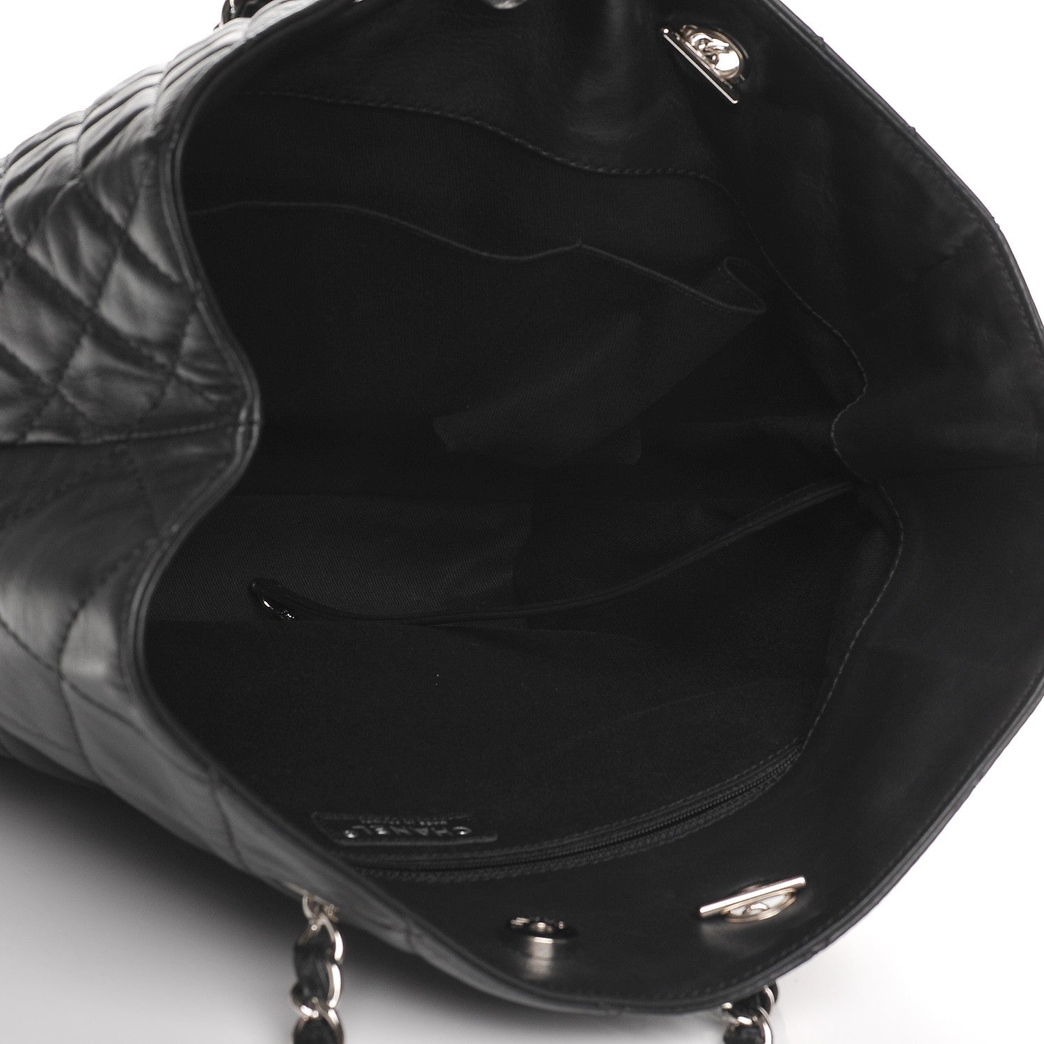 Chanel Calfskin Quilted In The Business North South Tote Black 5 of 7