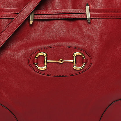 Gucci Sakai Be Green Calfskin Horsebit 1955 Cinch Top Messenger Bag New Cherry Red 8 of 10
