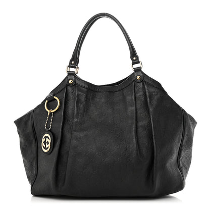 Gucci Guccissima Large Sukey Tote Black 1 of 11