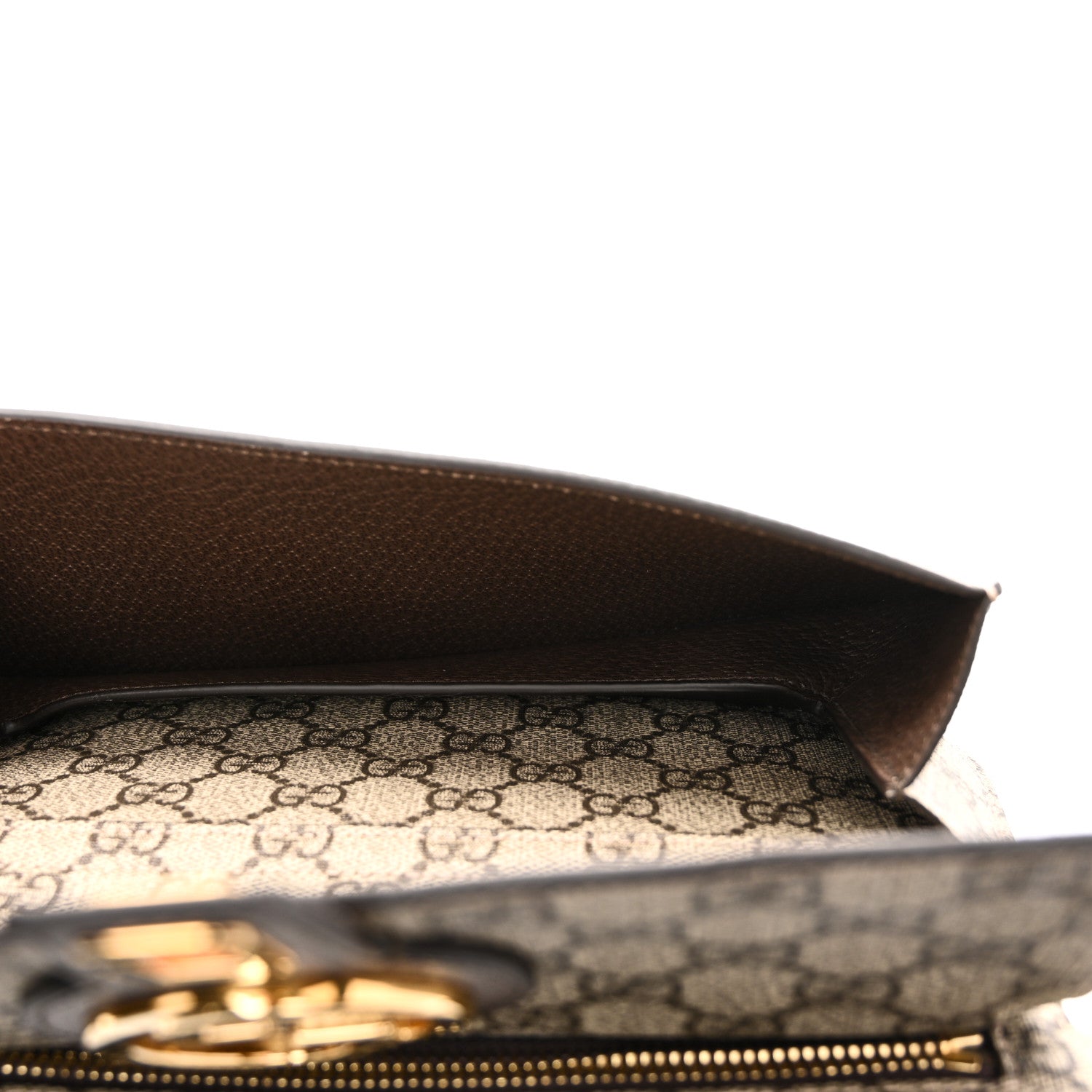 Gucci GG Supreme Monogram Textured Dollar Calfskin Blondie Belt Bag Beige Ebony New Acero 5 of 9