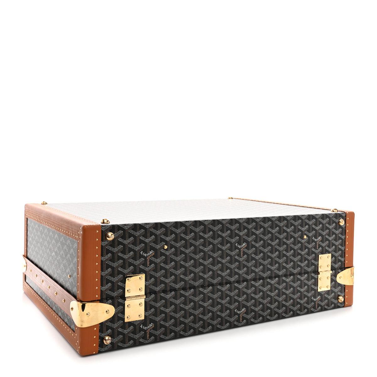 Goyardine Grand Hotel Trunk 55 Black Tan