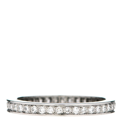 Van Cleef & Arpels Platinum Diamond 2.1mm Romance Wedding Band Ring 50 5.25 3 of 5
