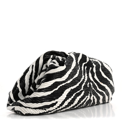 Bottega Veneta Nappa Zebra Print The Pouch Oversized Clutch White Black 3 of 10