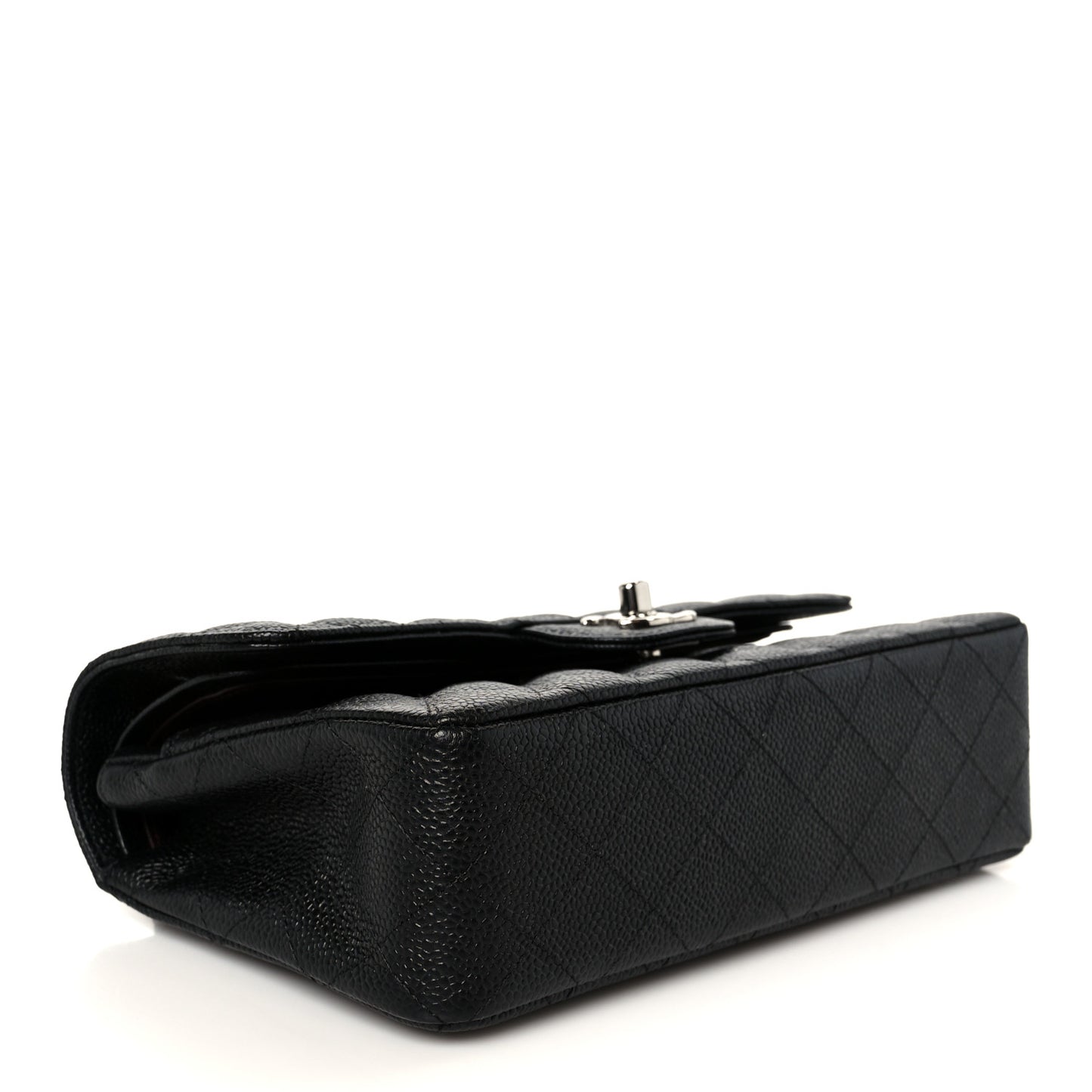 Caviar Quilted Small Double Flap Black