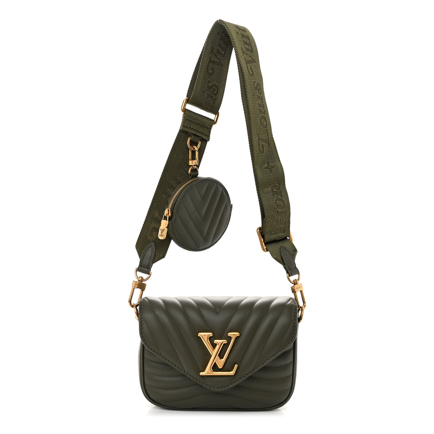 Louis Vuitton Calfskin New Wave Multi Pochette Kaki 1 of 9