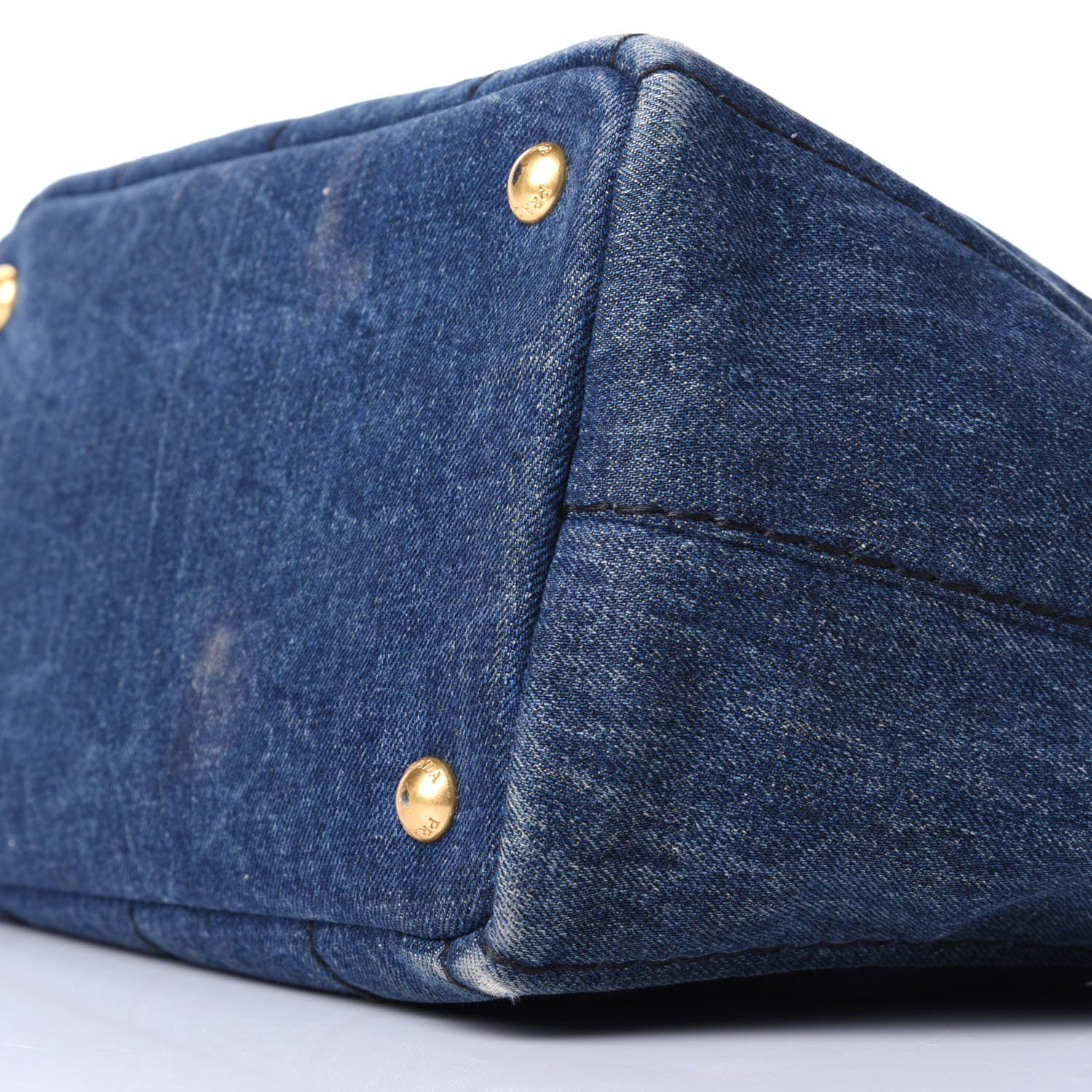 Prada Denim Small Logo Tote Avio 10 of 11