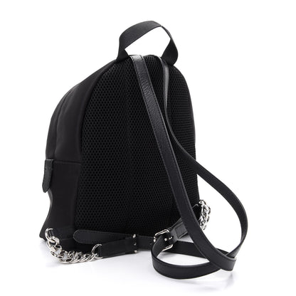 Fendi Nylon Shearling Vitello Dolce Lightbulb Mini Backpack Black Bubblegum 3 of 9