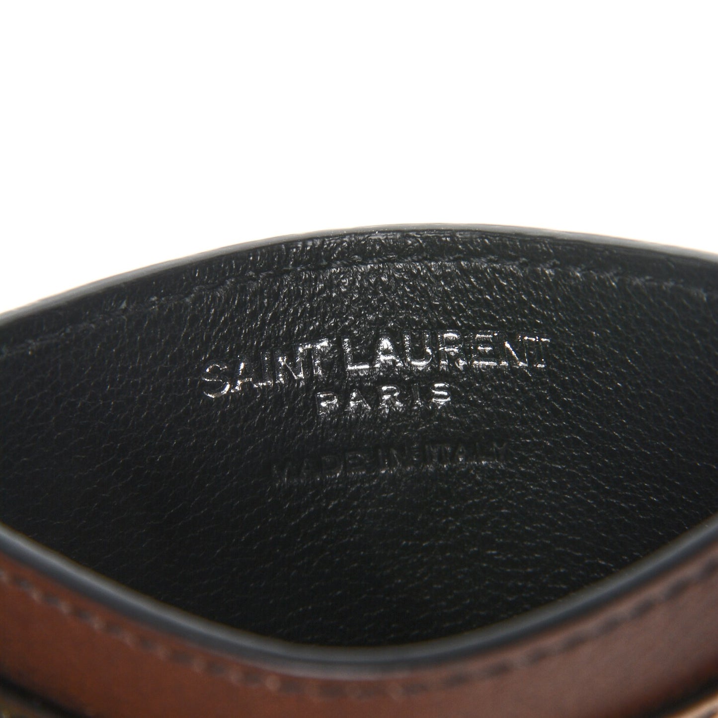 Calfskin Camouflage Monogram Credit Card Case Kaki