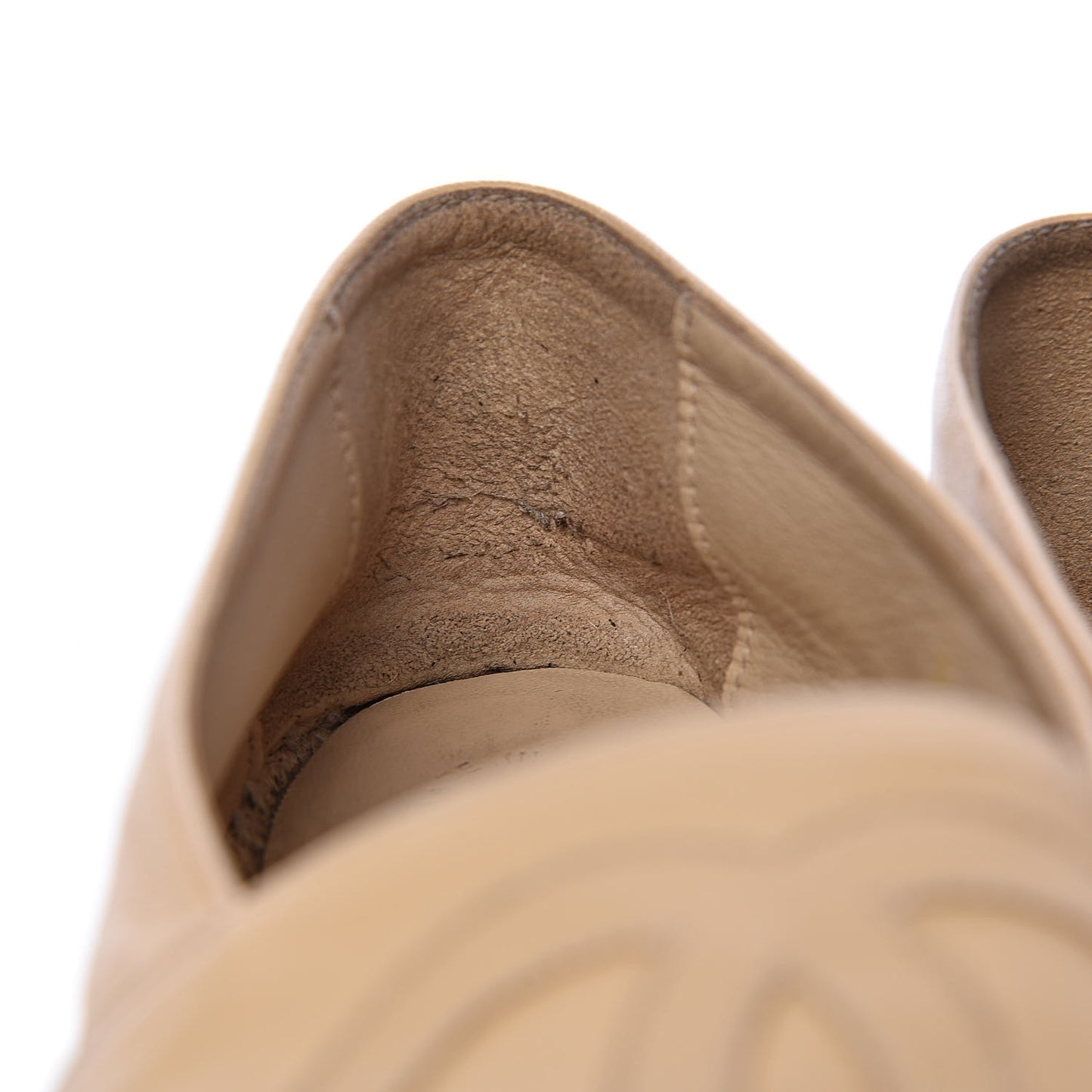 Lambskin CC Espadrilles 38 Beige Black