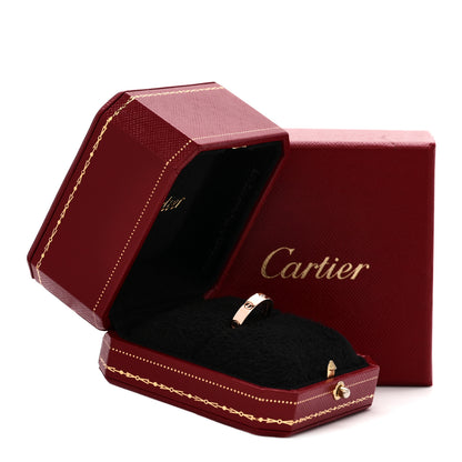 Cartier 18K Pink Gold Diamond 4mm LOVE Wedding Band Ring 54 6.75 6 of 6
