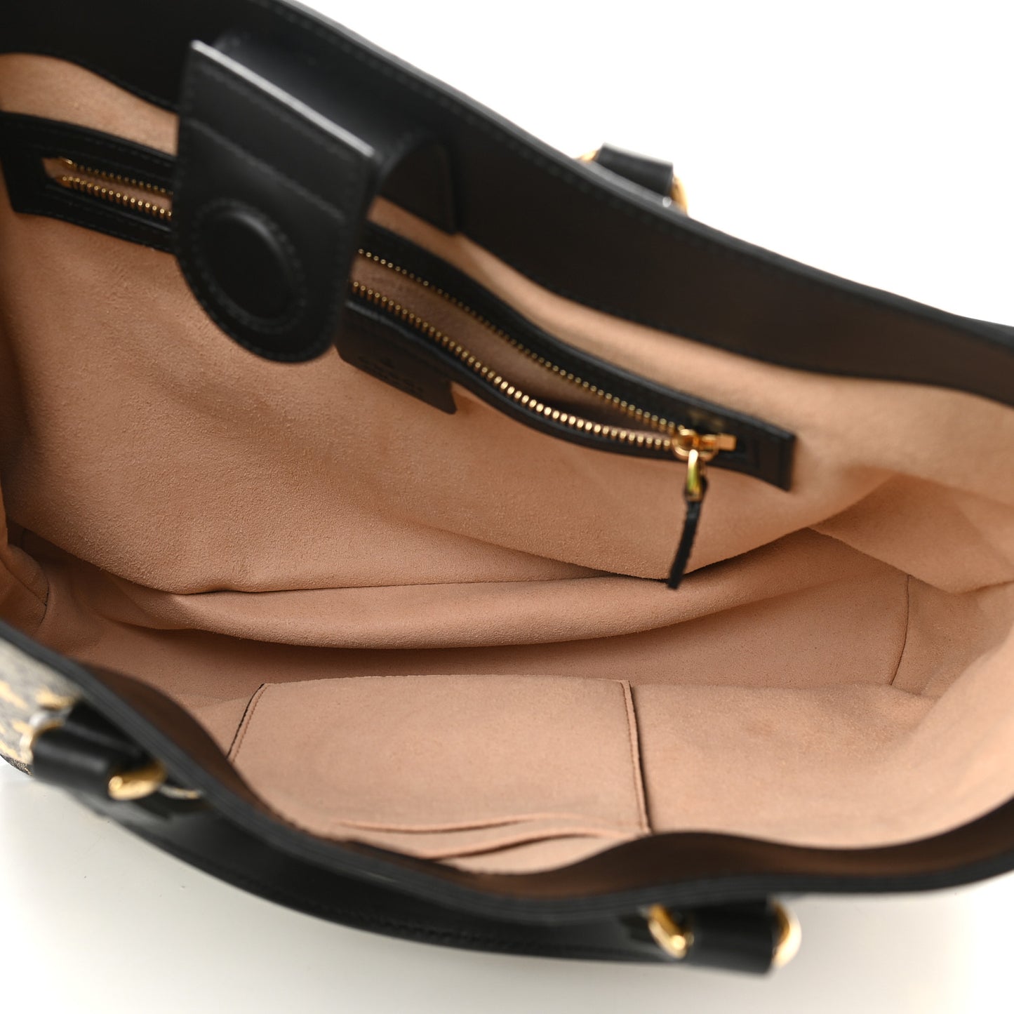 Soft GG Supreme Monogram Bees Small Crossbody Tote Beige Oro Black