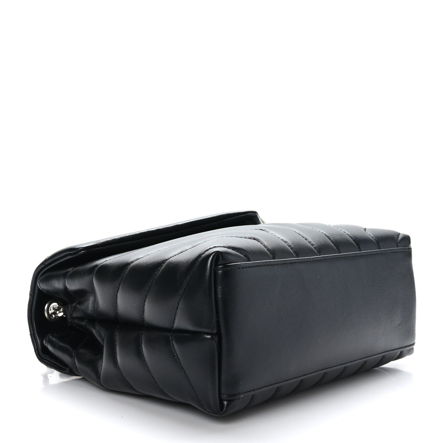 Saint Laurent Calfskin Y Quilted Monogram Small Loulou Chain Satchel Black 4 of 8
