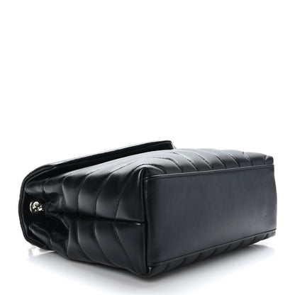 Saint Laurent Calfskin Y Quilted Monogram Small Loulou Chain Satchel Black 4 of 8