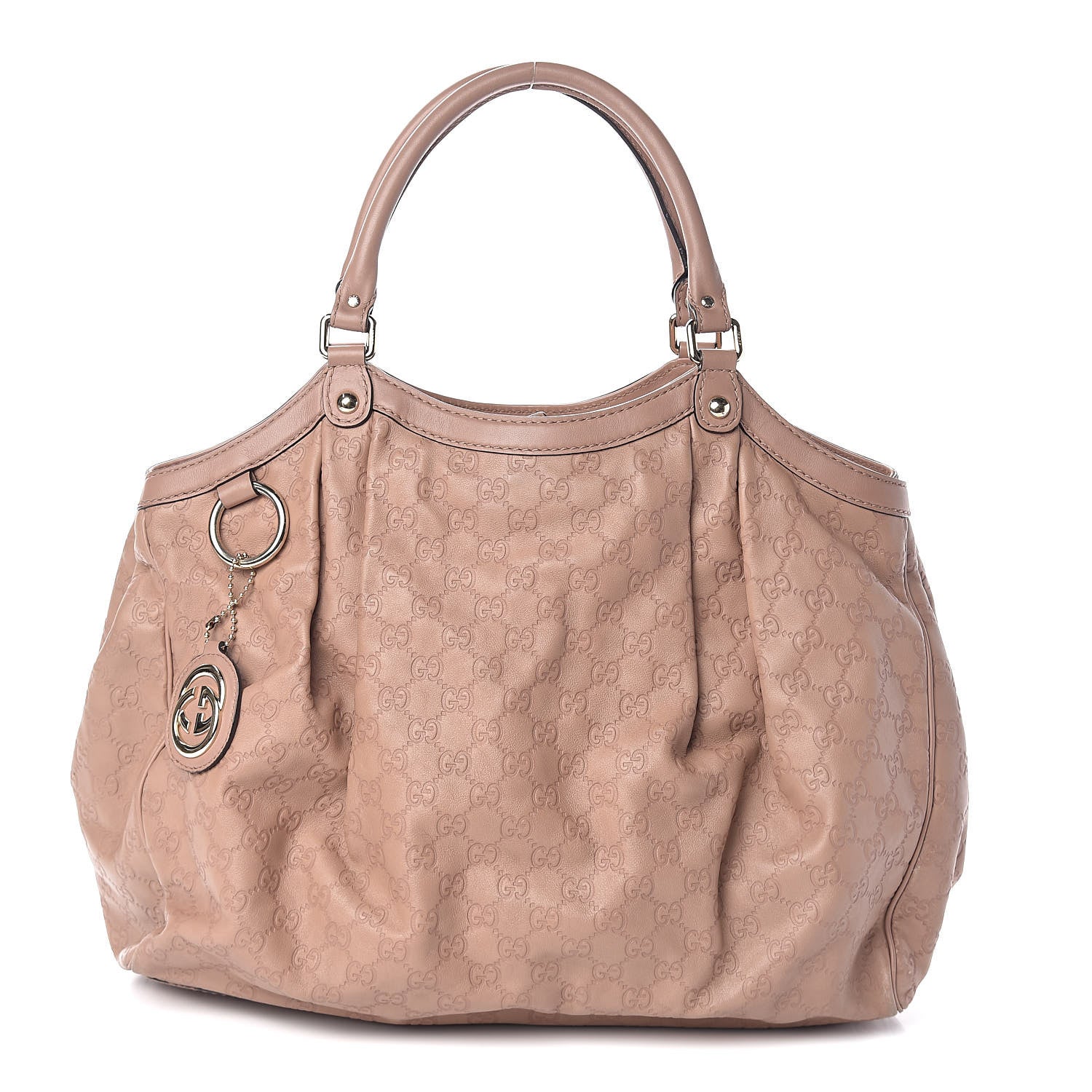 Gucci Guccissima Large Sukey Tote Winter Rose 1 of 11