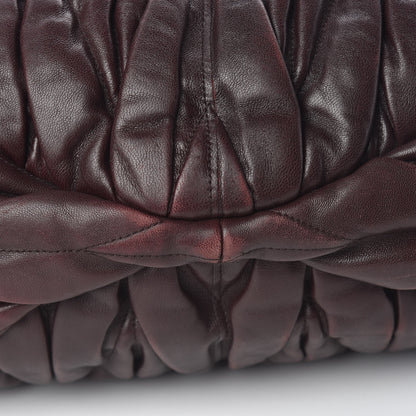 Miu Miu Nappa Matelasse Satchel Brown 10 of 18