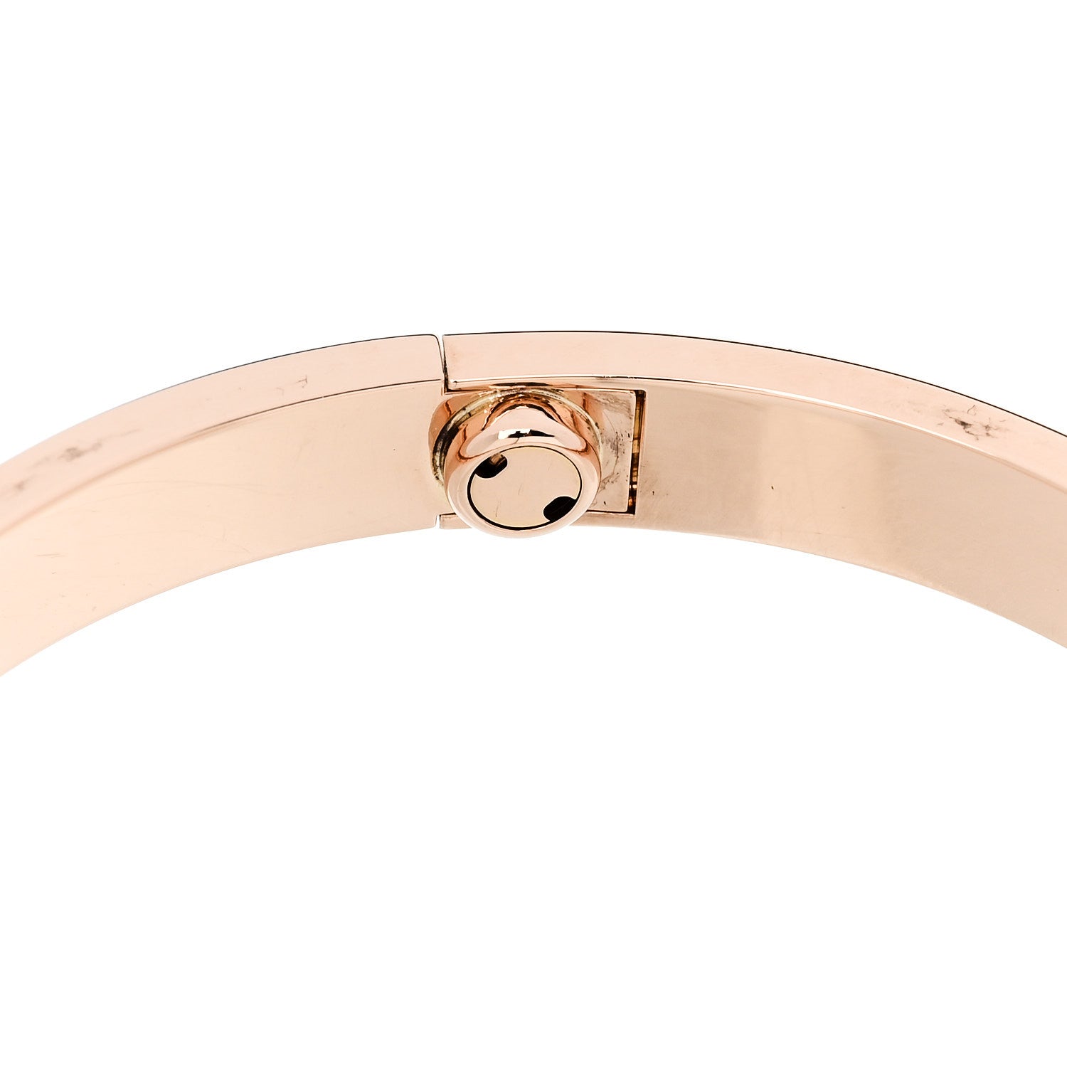 Cartier 18K Pink Gold 4 Diamond LOVE Bracelet 17 7 of 8