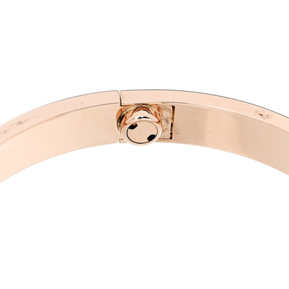 Cartier 18K Pink Gold 4 Diamond LOVE Bracelet 17 7 of 8