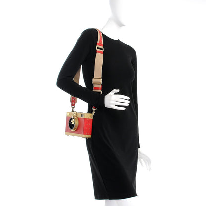 Dolce & Gabbana Lizard Camera Shoulder Bag Red Gold 2 of 12