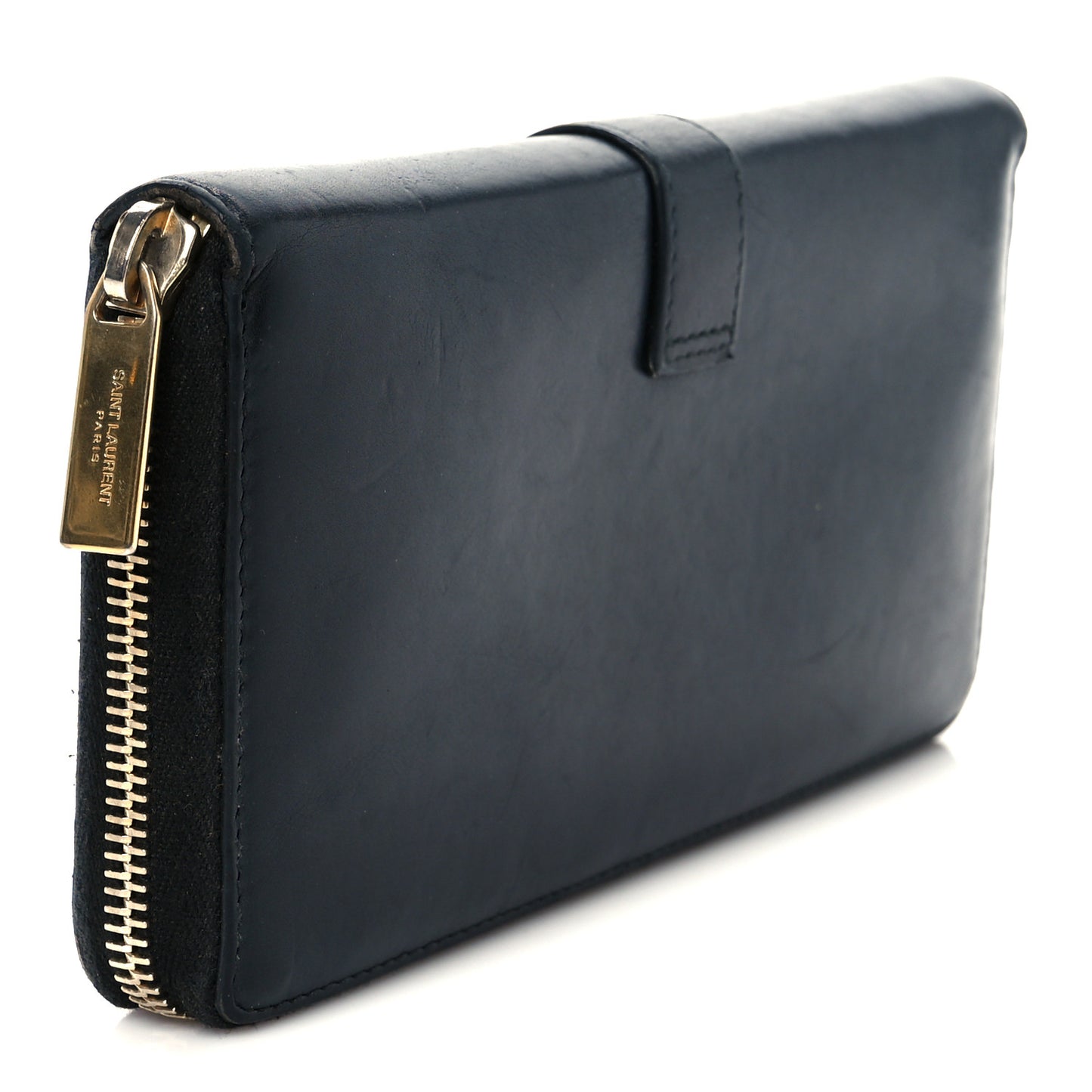 Calfskin Classic Y Ligne Zip Around Wallet Black