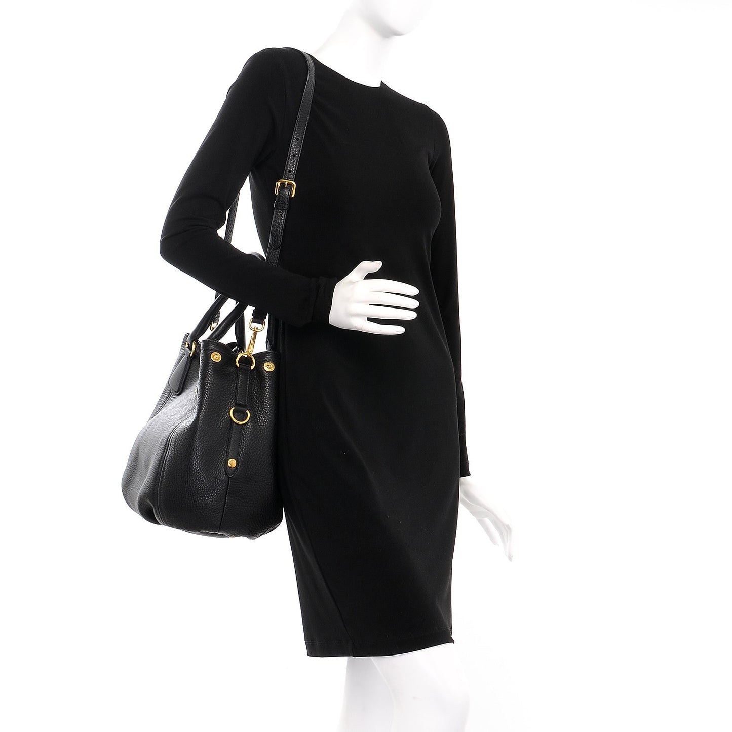 Vitello Daino Tote Nero Black
