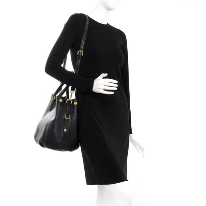 Prada Vitello Daino Tote Nero Black 2 of 10