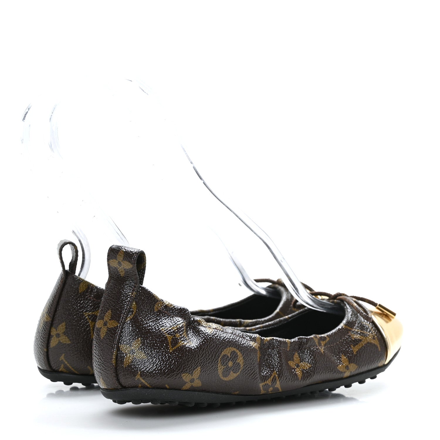 Louis Vuitton Patent Monogram Flirty Ballerina Flats 38 Gold 4 of 8