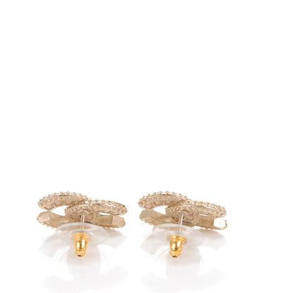Chanel Crystal CC Earrings Light Gold 5 of 5
