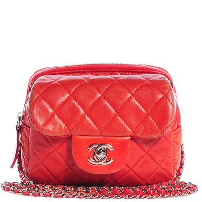 Chanel Lambskin Quilted New Mini Flap Red 1 of 9