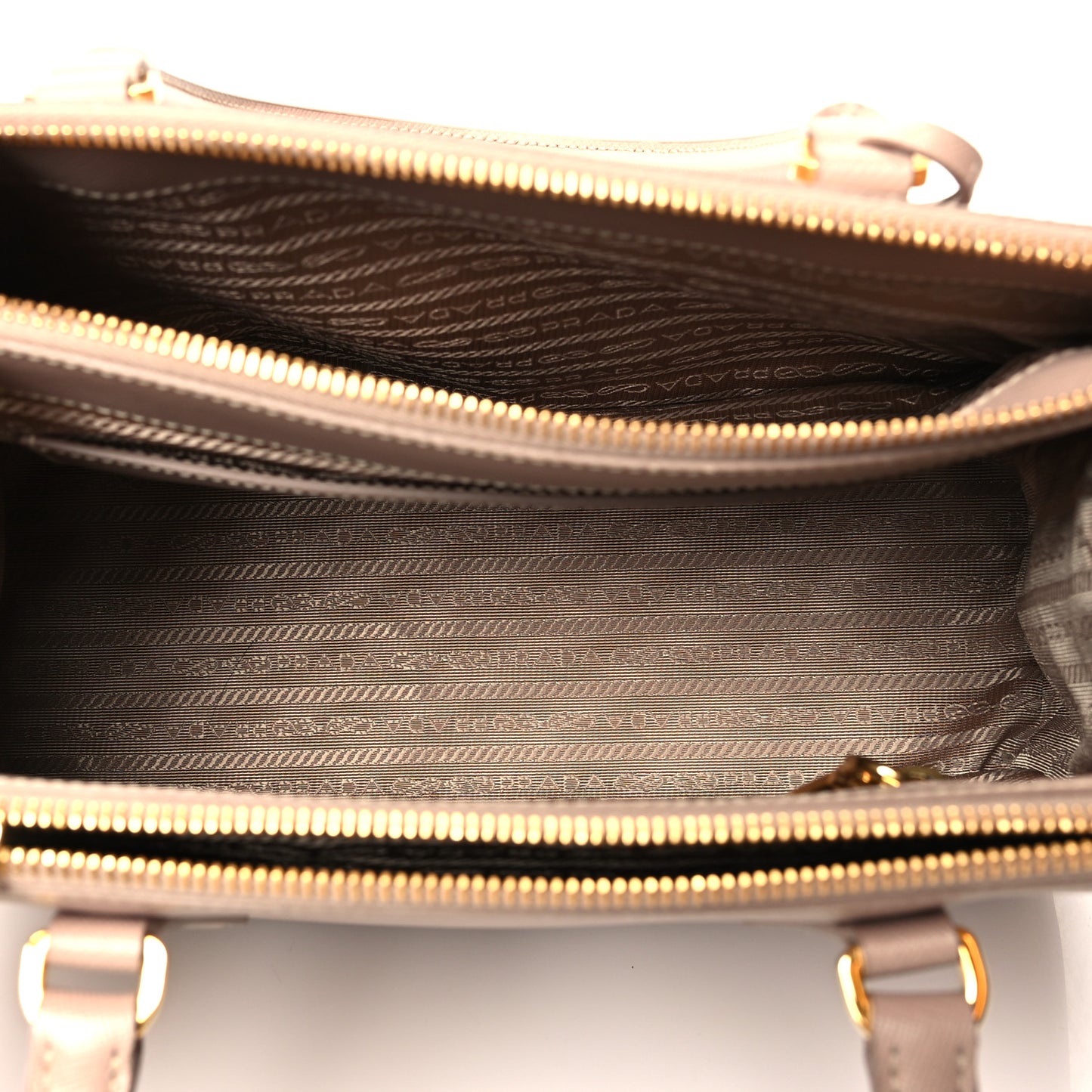 Saffiano Small Galleria Double Zip Tote Sabbia