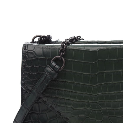 Bottega Veneta Crocodile Piano Shoulder Bag Dark Green 10 of 10