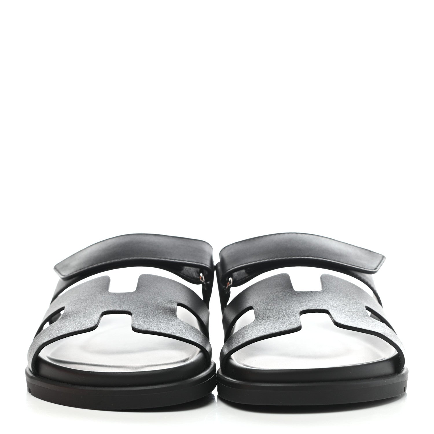 Hermes Calfskin Womens Chypre Sandals 38 Black 2 of 8