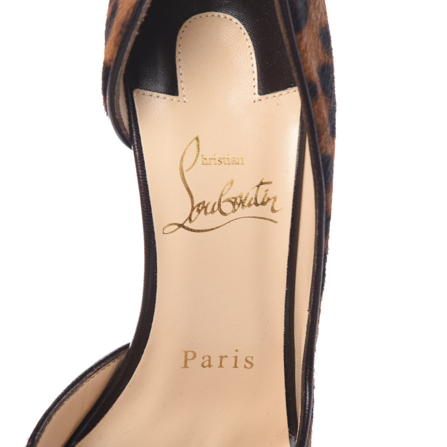 Christian Louboutin Pony Hair Dark Leopard Iriza 100 Pumps 35.5 Brown 8 of 9