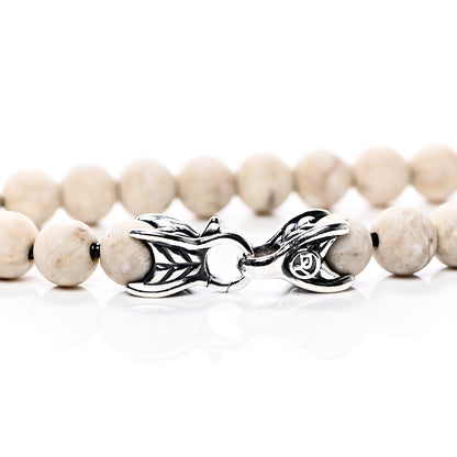 David Yurman Sterling Silver Riverstone 8mm Spiritual Beads Bracelet 4 of 5