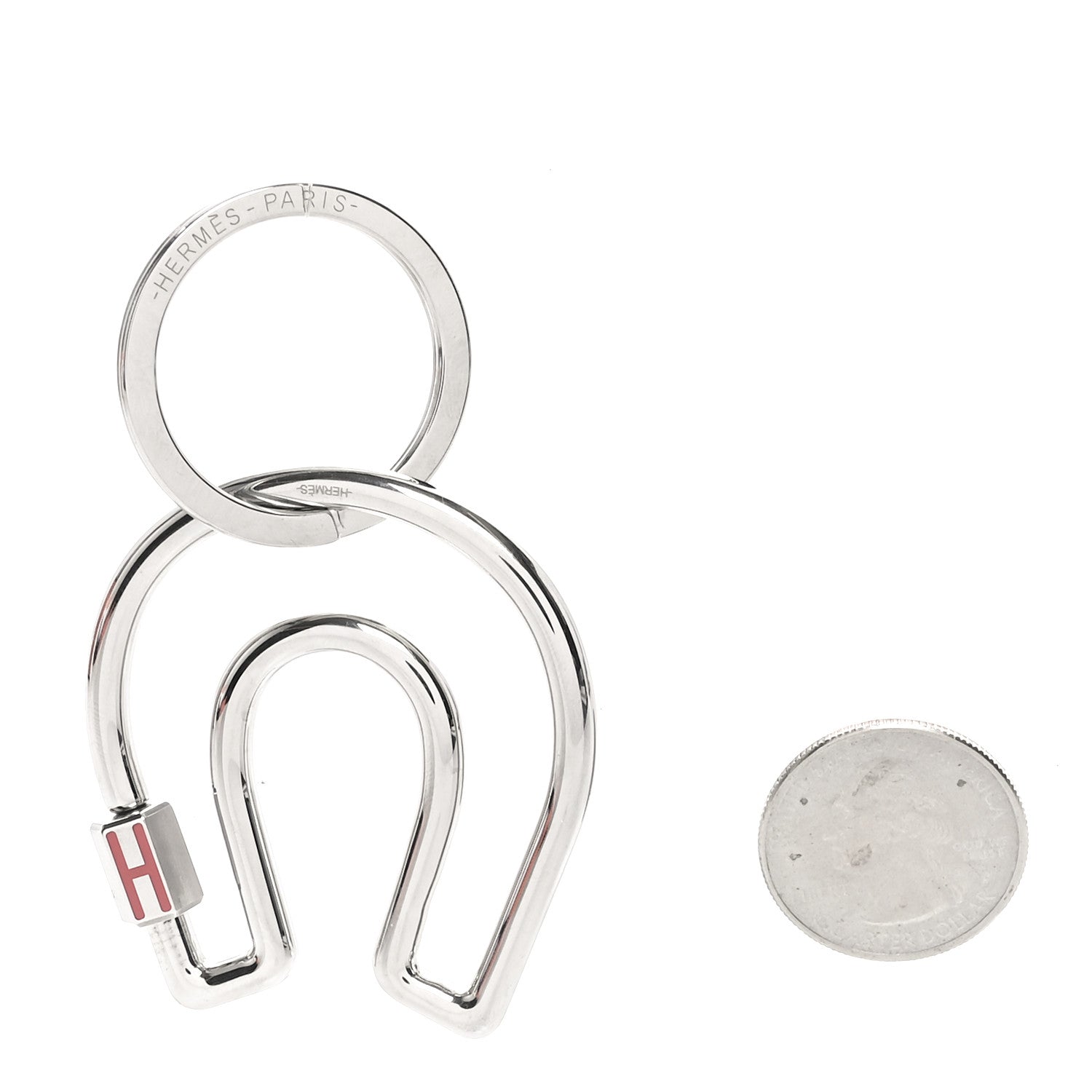 Hermes Stainless Steel Fer a Cheval Key Ring 2 of 6